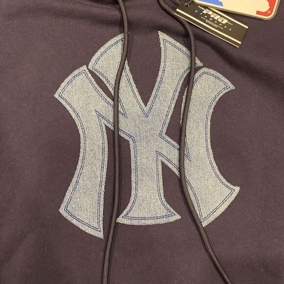Men's PRO‎ STANDARD New York Yankees Denim Hoodie Size M - Picture 3 of 10